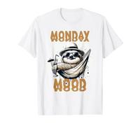 Funny Sloth Design Monday Mood Work Value Graphic T-Shirt, Men, White, M