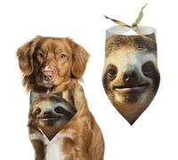 Funny Sloth Dog Bandanas Soft Cute Triangle Larges Scarfs for Pets Kerchief Print Pet Handkerchiefs for Small Medium Large Dogs Puppy Cats