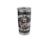 Funny Sloth Doing My Best Very Slowly Office Stainless Steel Insulated Tumbler