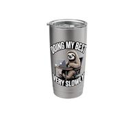 Funny Sloth Doing My Best Very Slowly Office Stainless Steel Insulated Tumbler