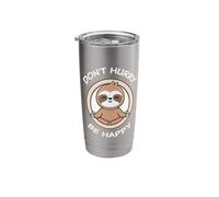 Funny Sloth. Don't Hurry Be Happy. Adorable Kawaii Animals Stainless Steel Insulated Tumbler