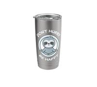 Funny Sloth. Don't Hurry Be Happy. Adorable Kawaii Animals Stainless Steel Insulated Tumbler