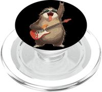 Funny Sloth Guitarist Retro Rock Music Animal Design PopSockets PopGrip for MagSafe