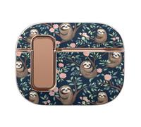 Funny Sloth Hanging On The Tree Flowers Headphone Case Compatible with Airpod Pro 2 Protective Cover Cute Hard Case
