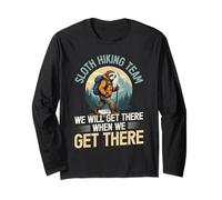 Funny Sloth Hiking Team We Will Get There When We Get There Long Sleeve T-Shirt