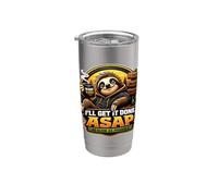 Funny Sloth I’ll Get It Done ASAP As Slow As Possible Stainless Steel Insulated Tumbler