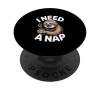 Funny Sloth I Need A Nap Coffee Lover Lazy PopSockets Adhesive PopGrip
