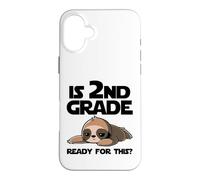 Funny Sloth Is 2nd Grade Ready For This? Back To School Case for iPhone 16 Plus