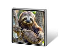 Funny Sloth Lapel Pin Cute Metal Brooch Pin Fashionable Square Badge for Shirts, Hats, Jackets Unique Fashion Accessories Gift for Men & Women