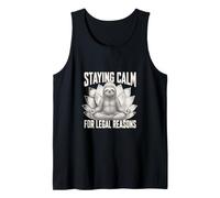 Funny Sloth Meditating Legal Reasons Zen Sarcastic Tank Top