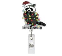Funny Sloth Nurse Badge Reel, Cuff 'Em Badge Holder with Retractable Clip, Christmas Gifts for Nursing Student RN LPN CNA MA Medical Worker Teacher Doctor