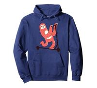 Funny Sloth on Scooter Love Sloths Slow Rider Meme Pullover Hoodie