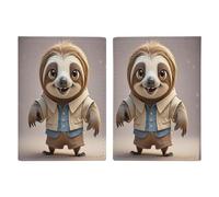 Funny Sloth Passport Holder Passport Wallet PU Leather Passports Protective Cover Slim Travel Accessories