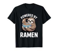 Funny Sloth Powered by Ramen Noodle Lover T-Shirt