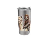 Funny Sloth Riding an Alpaca Llama Cute Lazy Sloth Trending Stainless Steel Insulated Tumbler