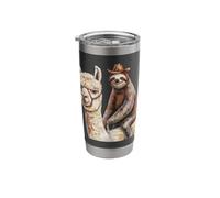 Funny Sloth Riding an Alpaca Llama Cute Lazy Sloth Trending Stainless Steel Insulated Tumbler