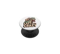 Funny Sloth Riding Trex Dinosaur Lazy Meets Crazy Sloth PopSockets Adhesive PopGrip