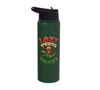 Funny Sloth Riding Trex Dinosaur Lazy Meets Crazy Sloth Stainless Steel Insulated Water Bottle