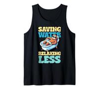 Funny Sloth Saving Water Relaxing Less Bathtub Chill Tank Top