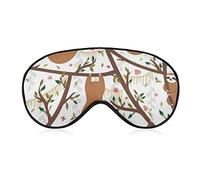 Funny Sloth Sleep Mask Soft Blindfold Portable Eye Mask with Adjustable Strap for Men Women
