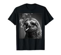 Funny Sloth Smoking Cigarette Photo Booth Meme T-Shirt