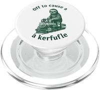 Funny Sloth Steam Train Off To Cause A Kerfuffle Retro PopSockets PopGrip for MagSafe
