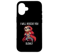 Funny Sloth Superhero Sloth Super Hero Cape Sloth Lover Case for iPhone 16