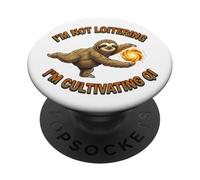 Funny Sloth Tai Chi s Cultivating s Qi Zen Meditation PopSockets Adhesive PopGrip