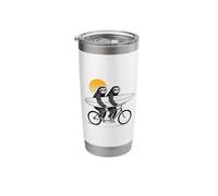 Funny Sloth Tandem Surfing Retro Sunset Surfing Stainless Steel Insulated Tumbler