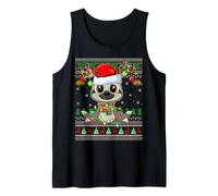 Funny Sloth Ugly Christmas Sweaters Holiday Santa Cute Xmas Tank Top