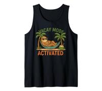 Funny Sloth Vacay Mode Activated Chill Vacation Vibes Tank Top