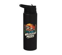 Funny Sloth Weekend Mode Relaxing Good Vibes Gift Stainless Steel Insulated Water Bottle