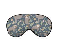 Funny Sloths Hanging on The Tree Sleep Eye Mask Sleeping Light Blocking Cover Night Blindfold for Travel Nap