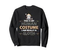 Funny Sloths Humor This Is My Human Costume Halloween Sloth Sweatshirt