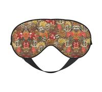 Funny Sloths Night Mask Soft Reversible Eye Cover Adjustable Strap Light Blocking Comfortable Rest