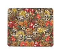 Funny Sloths Print Mouse Pad Square Mouse Mat Non-Slip Mousepad Large Gaming Mouse Mat For Office Laptop 8.3 x 10.3 in