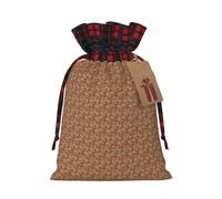 Funny Sloths Print Xmas Drawstring Gift Festive Packaging Christmas Birthday Bags Wrapping Needs