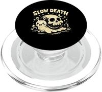 Funny Slow Death Snail Skull Graveyard Ironic Pun PopSockets PopGrip for MagSafe
