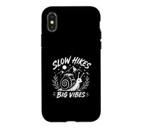 Funny Slow Hikes Big Vibes Snail Hiker Case for iPhone X/XS