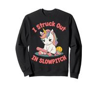 Funny Slow Pitch Softball Struck Out Unicorn Slowpitch Sweatshirt