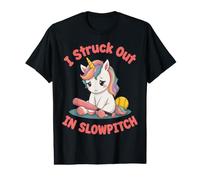 Funny Slow Pitch Softball Struck Out Unicorn Slowpitch Value Graphic T-Shirt
