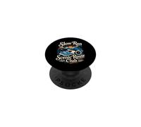 Funny Slow Runner Jogging Running Club Scenic Route Humor PopSockets Adhesive PopGrip