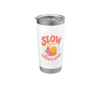Funny Slow Runner Slogan with Winking Jogging Snail Stainless Steel Insulated Tumbler