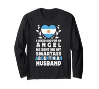 Funny Smartass Argentinian Husband Argentina Flag Spouses Long Sleeve T-Shirt