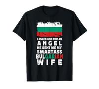 Funny Smartass Bulgarian Wife Bulgaria Flag Spouses T-Shirt