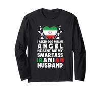 Funny Smartass Iranian Husband Iran Flag Spouses Long Sleeve T-Shirt