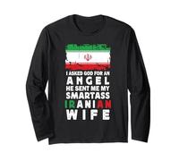 Funny Smartass Iranian Wife Iran Flag Spouses Long Sleeve T-Shirt