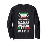 Funny Smartass Iranian Wife Iran Flag Spouses Long Sleeve T-Shirt