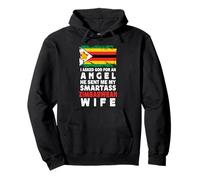 Funny Smartass Zimbabwean Wife Zimbabwe Flag Spouses Pullover Hoodie