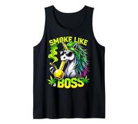 Funny Smoke Like A Boss Quote for Bosses Tank Top